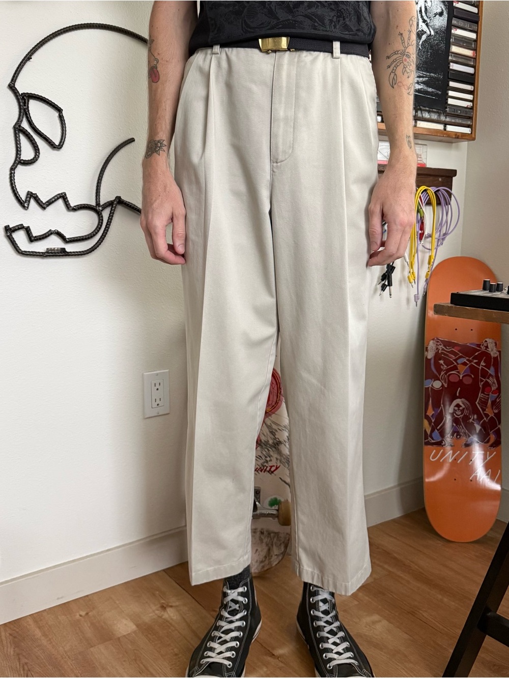 Vintage 90s 2000s LL Bean Hight Waisted Pleated Trousers ~ 36 x 29